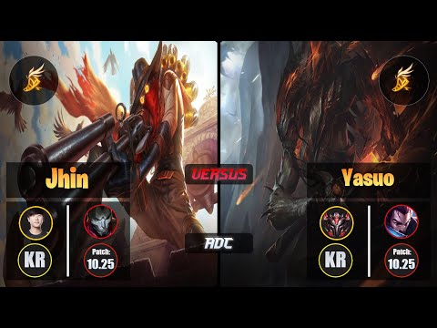 Ruler JHIN (ADC) [Fleet Footwork] VS YASUO - Grandmaster KR Patch 10.25