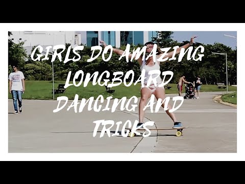 Extremely Satisfying | Girls do amazing longboard dancing and tricks
