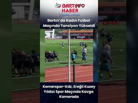Bartın’da kadınlar futbol maçında saç saça baş başa kavga etti