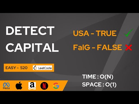 Detect Capital Leetcode 520 C Java Python
