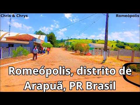 Passando por dentro de Romeópolis, distrito de Arapuã, PR Brasil