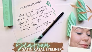 NEW! SEAFOAM Victoria Beckham Beauty Satin Kajal Liner & Queen Musia Lipstick & Mascara try-on
