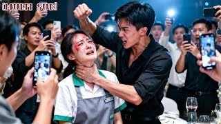 Haar vreemdgaande echtgenoot sloeg haar 100 keer tijdens een banket. Drie grote mannen kwamen haar ophalen en hij raakte in paniek!