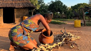 African village life And Homestead Tour on  Windy Day