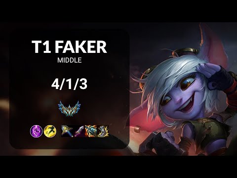 T1 Faker Tristana vs Sylas MIDDLE - KR CHALLENGER Patch 13.18