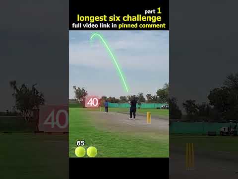 10M+ views| leather ball vs tennis ball longest six challenge | #shorts #cricketshorts #experiment