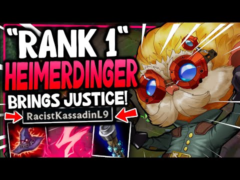 Rank 1 Heimerdinger BEATS RACIST MIDLANERS with GIGA WIN-RATES? - League of Legends
