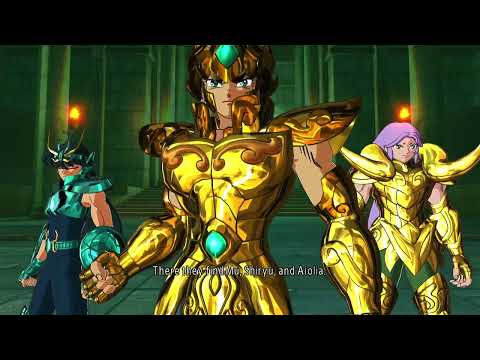 Saint Seiya Soldier's Soul (PS4 PRO) - Part 23 - Leo Aiolia vs Shura & Camus - Scorpio Miro vs Saga