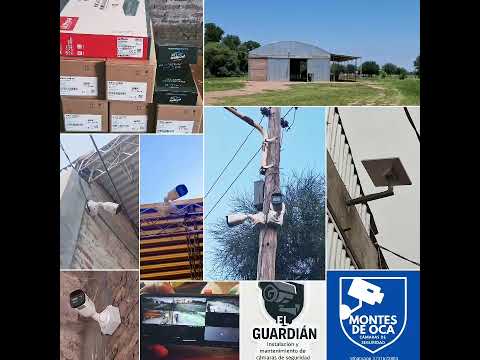 Instalación de kit DAHUA con 5 cámaras y DVR para 8 en Zona Rural de General Pinedo, Chaco, Arg.