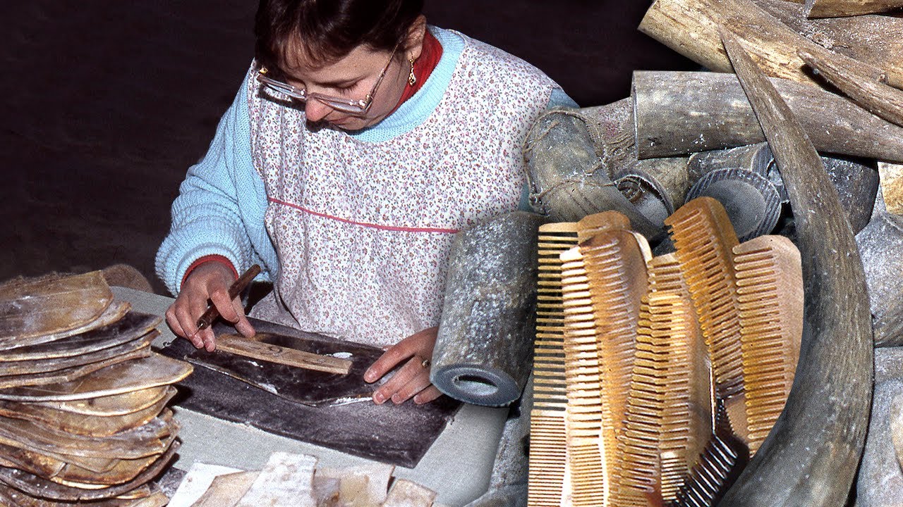 PEINES artesanos a partir de cuernos de animales. Elaboración tradicional en 1997 | Documental