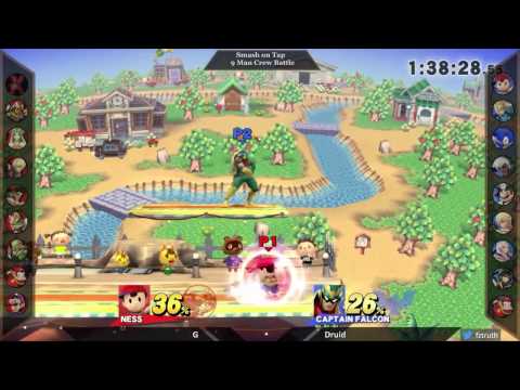 Smash on Tap - 9 Man Crew Battle - Druid (Captain Falcon) vs G (Ness)