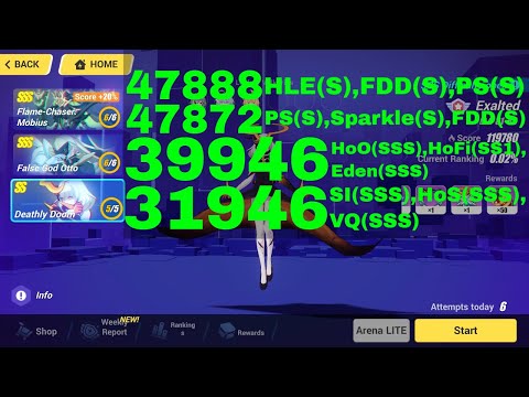 Honkai Impact 3 Exalted MA Top 100 - SSS Mobius, SSS False God Otto, Doom [119780] (10/23/2025)