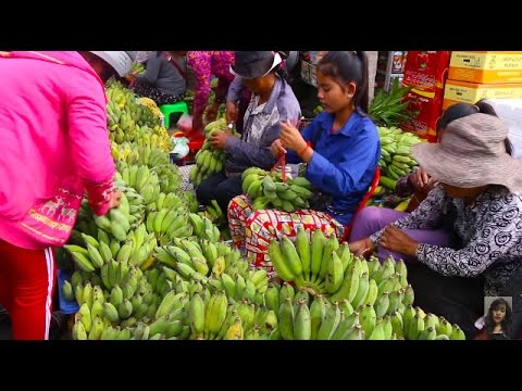 Asian Street food, Daily Life In The Market, Natural Living In Cambodia
