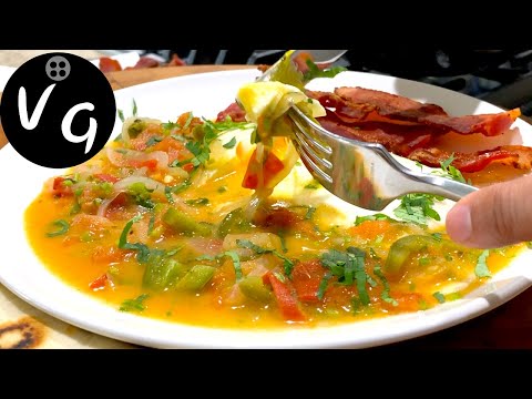 Easy Huevos Rancheros Recipe with Bacon - Tex-Mex Huevos Rancheros