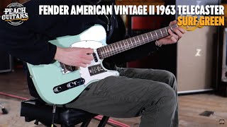 Video thumbnail for No Talking...Just Tones | Fender American Vintage II 1963 Telecaster | Surf Green by Peach Guitars