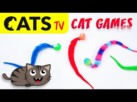 GAME FOR CATS 😻 Ball worms toys 🪱🙀  3D Sound 🎶🔔 [CATS TV]