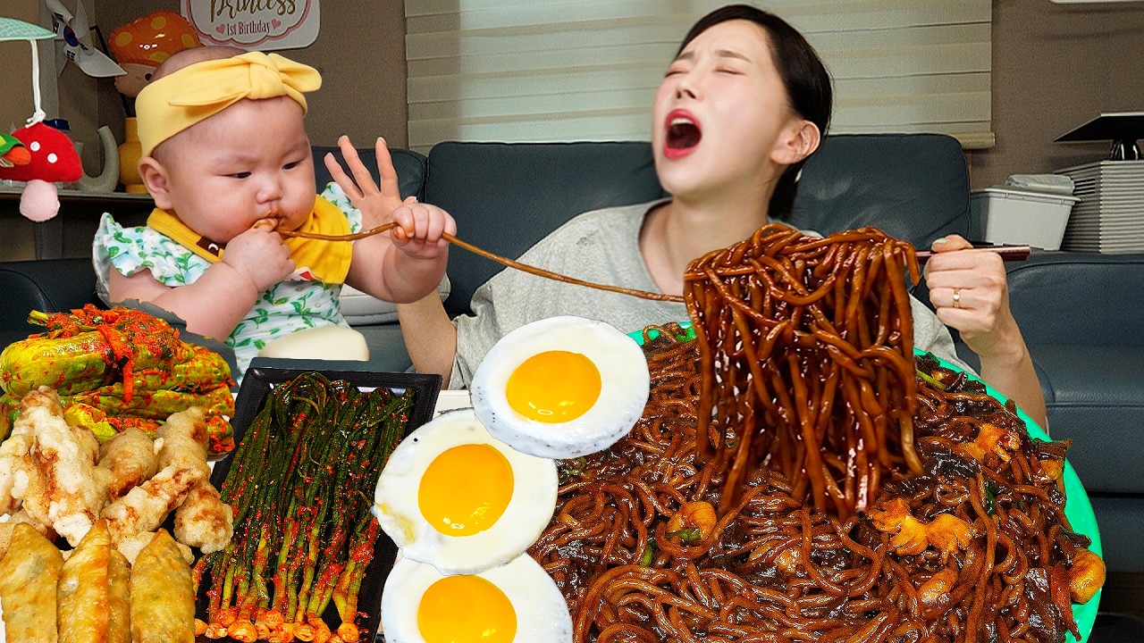 그녀가 짜장면 먹다 체할뻔한 이유 The reason why She almost got indigestion while eating Jajangmyeon🍜 ASMR Ssoyoung