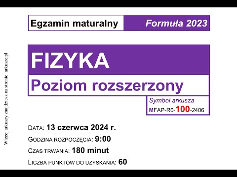 ❗️FIZYKA CKE czerwiec 2024❗️rozwiązanie arkusza dodatkowego