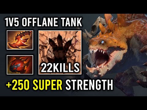 How to Play Offlane Primal Beast +250 Super Strength 1v5 Tank Brutal Trample DPS Dota 2