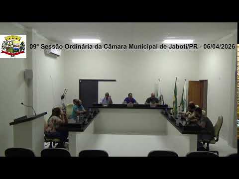 09ª Sessão Ordinária da Câmara Municipal de Jaboti/PR - 06/04/2026