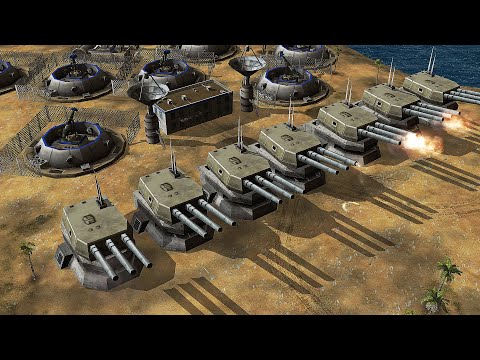USA SUPREME + AURORA NUKE vs 7 CHINA BOSS - Command & Conquer Generals Apocalyptic