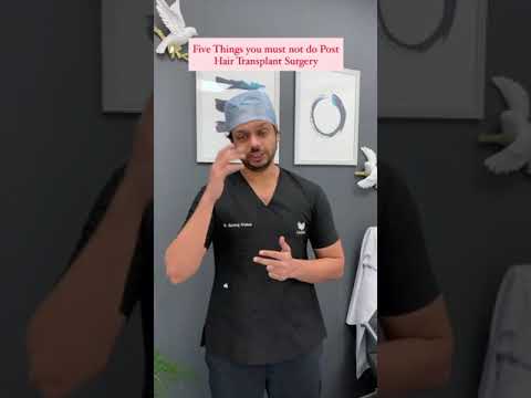 {2024) 5 Things - NOT to be done After Hair Transplant Surgery #shorts