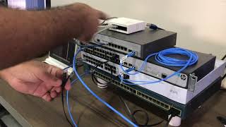 Rede em anel usando protocolo STP (laboratório real)