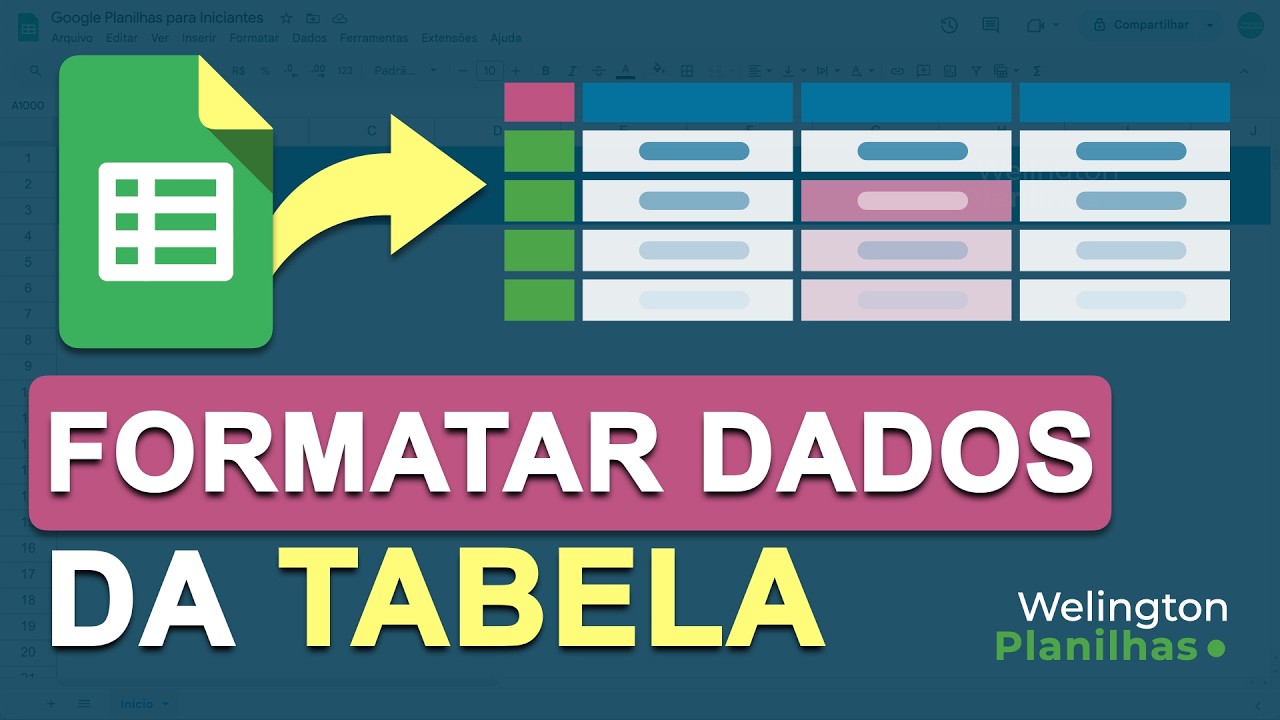 Google Sheets: TUDO sobre FORMATAR dados na TABELA no Google Planilhas!