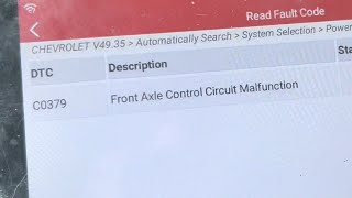 C0379 Fix!! Front Axle Control Circuit Malfunction Chevrolet Silverado GMC. Service 4WD on dash!