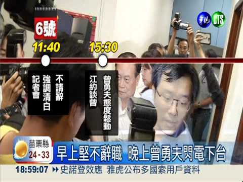 "關說"踩到馬紅線 曾勇夫留不了!