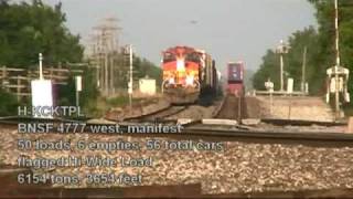 preview picture of video 'BNSF Emporia sub at NR JCT Pt2 6-4-08'