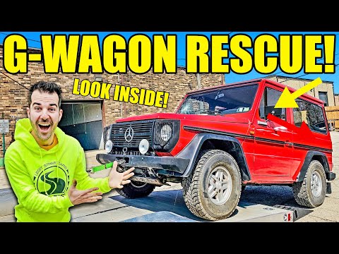 Rescuing A RARE Mercedes G-Wagon That's Been Sitting FOREVER! FIRST START! INSANE INTERIOR & MANUAL!