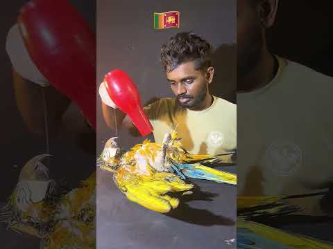 දවසක මේ දේ ලංකාවෙන් එහාට ගෙනියන්නයි ඕන ❤️🇱🇰 Blue & Gold Macow Parrot Taxidermy Art❤️#birdtaxidermy