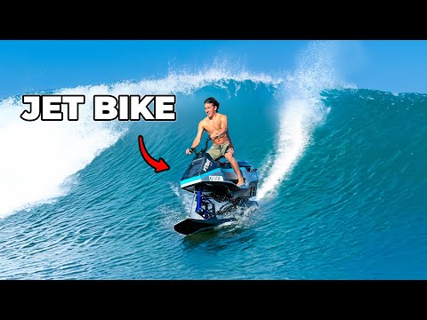 We Tried A JET POWERED Bike In BIG Waves