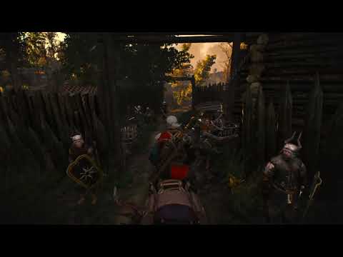 Witcher 3 | Unsheathing a sword in a Nilfgaardian camp