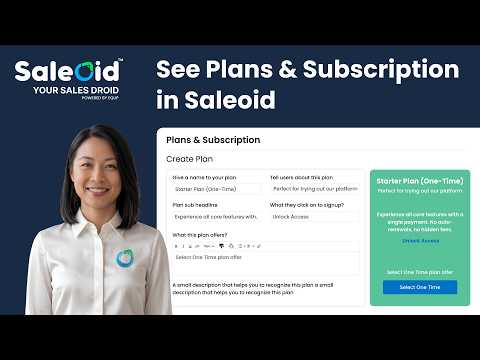 See Plans & Subscription in Saleoid