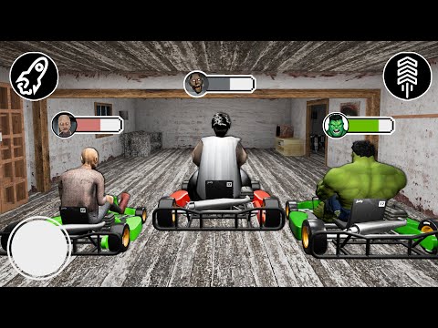 Playing as Granny Family on Kart Machines | Update Granny - Gameplay Animation (p.5)