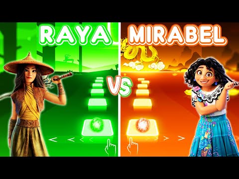 Raya Vs Encanto Mirabel | Lead The Way, We Don't Talk About Bruno - Tiles Hop EDM Rush!