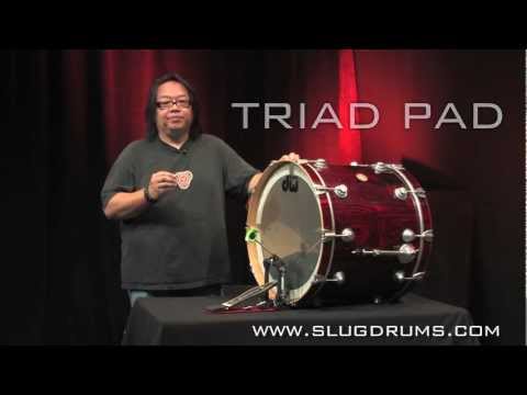 How to apply an impact pad to a bass drumhead