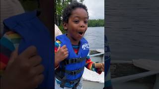 Little boy has epic reaction to catching his first fish 😂❤️