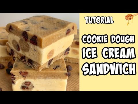 Cookie Dough Ice Cream Sandwiches!! Recipe tutorial #Shorts