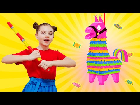 Piñata Birthday & MORE | Poli and Nick | Nursery Rhymes & Kids Songs