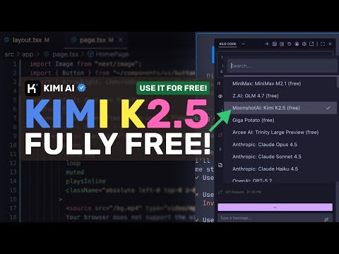 Kimi K2.5 Fully Free Coder (No Limits): RIP Claude 4.5 Opus! THE BEST way to CODE FOR FREE!