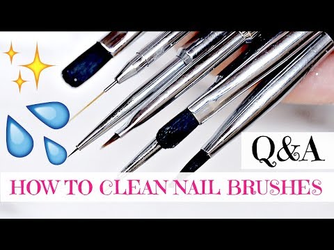Q&A | HOW TO CLEAN YOUR GEL BRUSHES AND NAIL ART BRUSHES