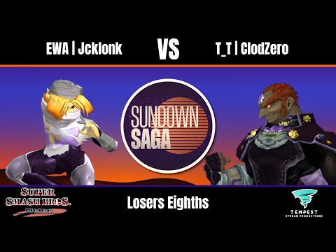EWA | Jcklonk (Sheik) vs T_T | ClodZero (Ganondorf) - Melee Losers Eighths - Sundown Saga 2025