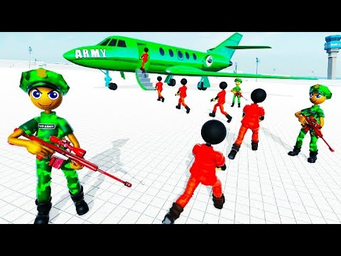 US Army- Stickman prisoner ||Transport Andriod- Gameplay