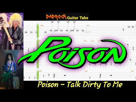 Talk Dirty To Me - Poison - Guitar + Bass TABS Lesson