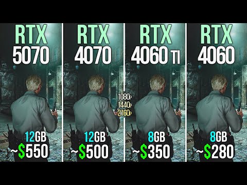 RTX 5070 vs RTX 4070 vs RTX 4060 TI vs RTX 4060 - Test in 16 Games