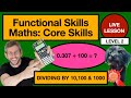 dividing by 10 100 and 1000 functional skills level 2 live lesson