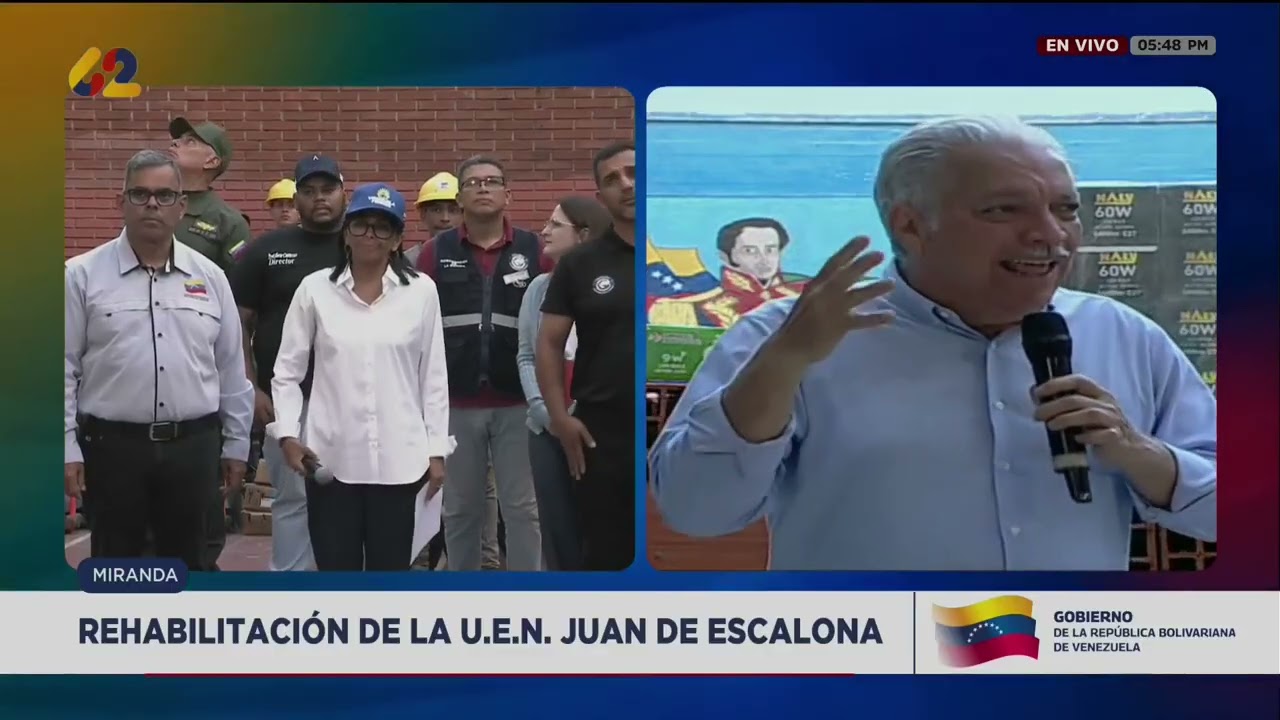 Delcy Rodríguez sobre reconstrucción escolar en La Guaira y mensaje tras terremoto en Colombia